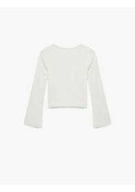 Resim Koton 26yy59003194 Kız Çocuk Sweatshirt 6skg10371ak Ekru 