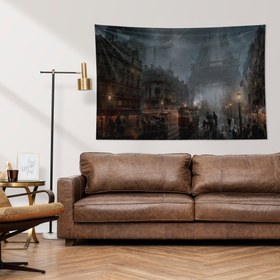 Resim Steampunk Paris Duvar Örtüsü - 60 cm x 90 cm 