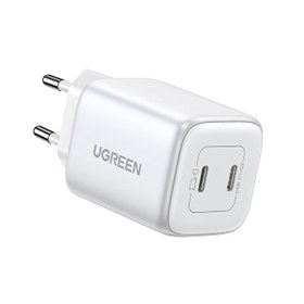Resim Ugreen Nexode 45w Usb Type-c Qc 4.0 Pd Gan X 2 Portlu Hızlı Şarj Cihazı Beyaz 
