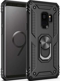 Resim Samsung Galaxy Uyumlu S9 Kılıf Tank Zırh Yüzüklü Mıknatıslı Standlı Kapak Vega 