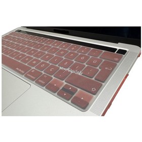 Resim Apple Uyumlu MacBook Pro Klavye Koruyucu 13inç M1-m2 Türkçe Q Touchbarlı A2251 A2289 A2338 A2141 İle Pembe Altın 
