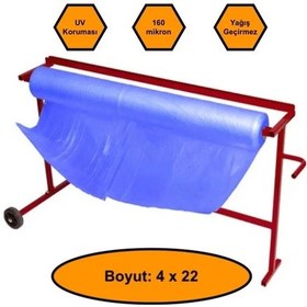 Resim 160 Micron Mavi Naylon Örtü, 4x22 Metre 