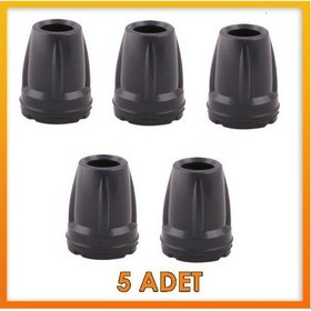 Resim Herdegen Kanedyen Baston Lastik Ucu Siyah 5 Adet 18 MM 