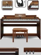 Resim Midex Plx-140 Pro-or Dijital Piyano Bluetooth Tuş Hassasiyeti 88 Tuşlu Kapaklı (kulaklık Ve Tabure) 