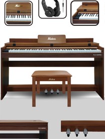 Resim Midex Plx-140 Pro-or Dijital Piyano Bluetooth Tuş Hassasiyeti 88 Tuşlu Kapaklı (kulaklık Ve Tabure) 