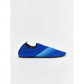 Resim Lc Waikiki Erkek Deniz Ayakkabısı Dalgıç Kumaşla Desenli Slip-On Tasarım 40-41 Lacivert Renk 