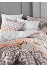 Resim Mystory Home Lastikli Çarşaflı Çift Kişilik Nevresim Takımı Superior 200x220 Cm Gri 