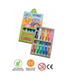 Resim Pastel Boya Jumbo Yıkanabilir 14mm 12 Renk K3710 Karışık 