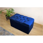 Resim AldaGelsin Lüks Kapitoneli Sandıklı Puf 90 cm 