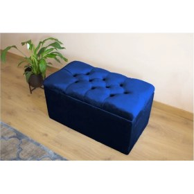 Resim AldaGelsin Lüks Kapitoneli Sandıklı Puf 90 cm 