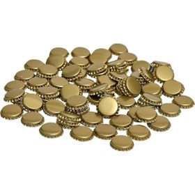 Resim Genel Markalar Soda Gazoz Bira Konserve Şişe Kapağı - Gold/Gümüş Renkli Taç Metal Teneke Kapak 250 Adet 