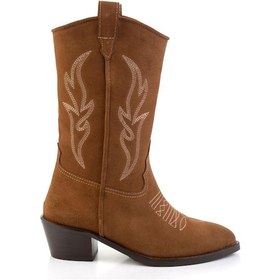 Resim Taba Hakiki Deri Kadın Bot & Bootie K02531255002 Taba 