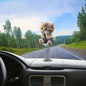 Resim 1 adet Sevimli Akrilik Kedi Araba Süsü - Gözlük ve Kazak Tasarımlı Yavru Kedi, Çok Amaçlı 2D Ön Cam & Gösterge Paneli Dekoru için Arabalar, Masalar, Bisikletler - Kedi Severler, Ebeveynler & Arkadaşlar İçin Mükemmel Hediye, Araç Aksesuarı, Oyunbaz Aksesuar, Kompakt Tasarım, Şık Görünüm 