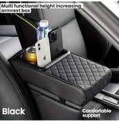 Resim Chuangyinshop Hafıza Köpüğü Konsol Kolçak Yastığı, Cep İlaveli Siyah 