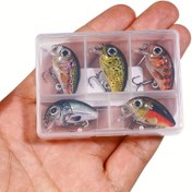 Resim 5 adet Premium Mini Crankbaits Set - 2.8cm/1.1 inç 2g Pike Balıkçılığı için Topwater Wobblers - Bass Balıkçılığı için Gerçekçi Yapay Yemler - Yakalama Oranınızı Artırın! 