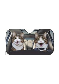 Resim Hightower Kitten Sevimli Kedi Çifti Oto Güneşlik - Premium Uv Koruma Ve İç Soğutma - Suv Aksesuarları 