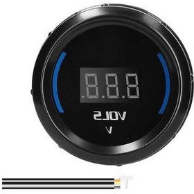Resim Pazly 52mm Dijital Voltmetre Voltaj Göstergesi Araç İçin K20878 Model 