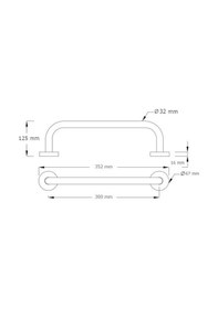 Resim Yaşlı Hasta Engelli Çap: 32 mm Tutunma Barı 30 cm Paslanmaz 