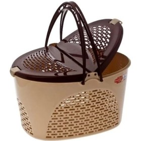 Resim Smart Büyük Oval Piknik Sepeti Çok Renkli 