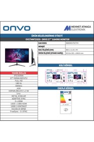 Resim Onvo 27" GAMING MONİTÖR OV27MNT202G 