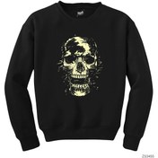 Resim WAKHA Skull Kuru Kafa Çığlık Siyah Sweatshirt 