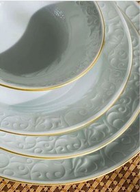 Resim Güral Porselen Bahar Dalı Yaldızlı 6 Adet 25cm Servis Tabağı 