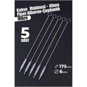 Resim MKR Turk Mikro Fırça Klima Biberon Pipet Fırçası 5 Adet 