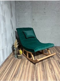 Resim Asedia Asedia Miskin Naturel Yeşil Sallanan Sandalye Dinlenme Koltuğu 