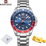 Resim Hanyang Ssbe Naviforce Rahat Marka Erkek Saati Paslanmaz Çelik Spor Saat Erkekler Için Kuvars Tarih Saat Aydınlık Eller ile Relogio Masculino (Yurt Dışından) 