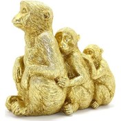 Resim Polyester 3 Maymun Biblo Bertek Dijital Hediyelik 