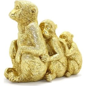 Resim Polyester 3 Maymun Biblo Bertek Dijital Hediyelik 