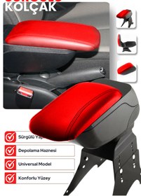 Resim Kingstar Universal Kırmızı Dikişli Deri Yüzey Sürgülü Kolçak 