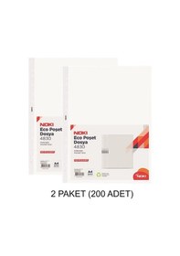Resim Noki Poşet Dosya A4 100'lük 2 Paket 