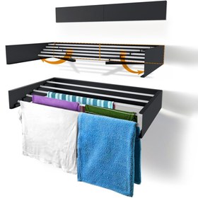 Resim AYZ Çamaşır Kurutmalık, Galv. Çelik, Dayanıklı, Duvara Monte, Iç Ve Dış Mekan, Paslanmaz 70 Cm 5 Borulu 