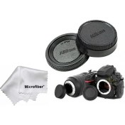 Resim Tianya - Tüm Nikon DSLR Modelleri için Body Ön ve Lens Arka Kapağı Rear Cap Set 