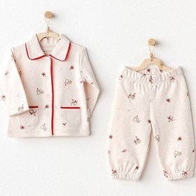 Resim Andywawa Bebek 2'li Pijama Takımı Ekru - Ekru / 9-12 Ay 