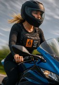 Resim Motobros Motosiklet Reflektörlü Yelek Ve Motosiklet Göğüs Çantası Unisex (TERLETMEZ VE SU GEÇİRMEZ) 