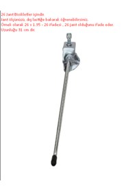 Resim Cin Bisiklet Park Ayağı - 26 Jant, Ortadan, 31 Cm, Ucp, Demir , Yan Ayaklık 