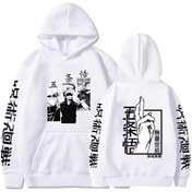 Resim GALASHOP Jujutsu Kaisen Gojo Satoru Baskılı Hoodie Model452 