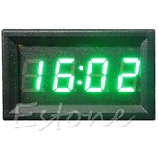 Resim 12v/24v Araç Elektronik Dijital Saat Araba Kamyonet Gösterge Paneli Zaman Saati Saat Yeşil 