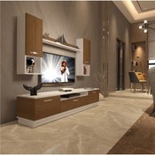 Resim Decoraktiv Trendstyle 5da Slm Tv Ünitesi Tv Sehpası - Beyaz - Ceviz 