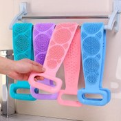 Resim Silikon Banyo Havlusu Güçlü Banyo Sırtı Ovalama Ekipmanı Çamur ve Kül Erkek ve Kadın Uzun Sırtı Soyucu Banyo Fırçası 