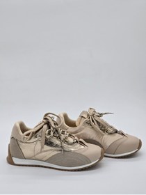 Resim Luvesta Shoes Luvesta Gold Beige Retro Runner 
