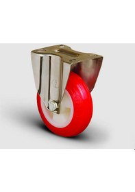 Resim Emes Ssem02zkp125 Paslanmaz Sabit Maşalı Poliüretan Tekerlek 