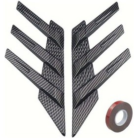 Resim Besthome1 2 Adet Araç Arka Cam Spoiler Splitter Karbon Fiber Siyah Hava Akışı Ve Stil 