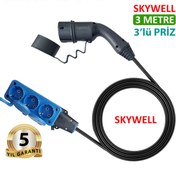 Resim hgsşarj Skywell V2l 3'lü Priz + Adaptör, Elektrikli Aracınıza 220v Ev Tipi Priz 