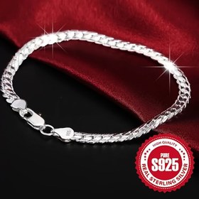 Resim Şık 925 Ayar Gümüş Unisex Kenevir İpi Bilezik, Minimalist Klasik Tarz, Moda Günlük Aksesuar, Mükemmel Tatil Hediyesi 