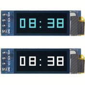Resim AOICRIE 2.31 cm SSD1306 OLED Ekran Modülü - Beyaz Kendi kendine aydınlatmalı 128x32 piksel, Arduino / Raspberry Pi / ESP32 ile uyumlu I2C / IIC, Hızlı Bağlantı Terminalleri ve Gömme Montajı, DIY Elektronik Projeleri için Pil Gerektirmez, Hobici Elektroniği | Mavi Arka Aydınlatmalı Ekran | Esnek montaj 