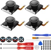 Resim GuliKit Hall Switch Joystick Replacement for Switch Joycon Controller&Switch OLED&Switch Lite, No Drift, Left/Right Hall Sensor Joystick with Repair Kit/Tool and Thumb sticks Ca (2 pair) 