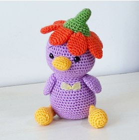 Resim nildamigurumi Amigurumi Örgü Oyuncak Civciv Mor 